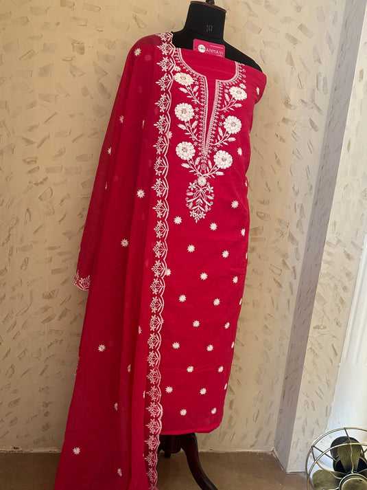 Dori work mul chanderi festive suit set