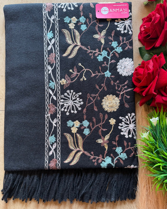 Kashmiri work soft wool stoles
