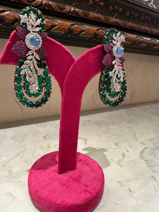 Twinkle layered diamond earrings