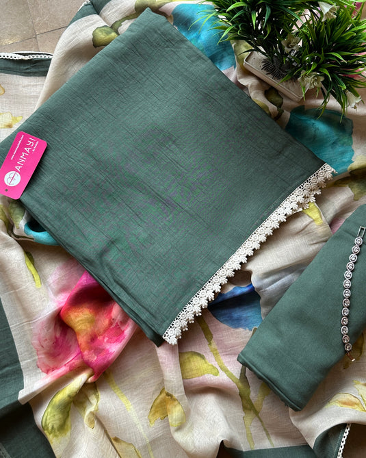 All over pure mul coloured handpaint suit set