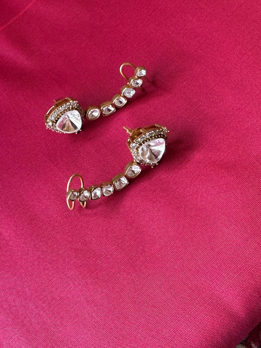 Kundan anti tarnish ear cuffs