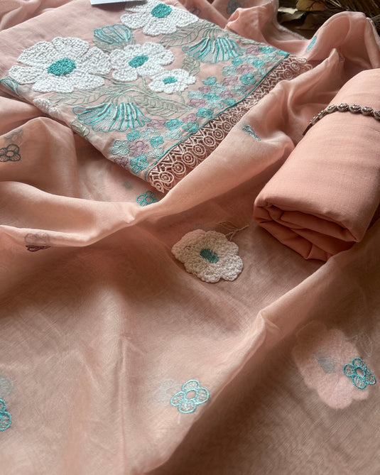 Wool work pure Mul cotton suit set