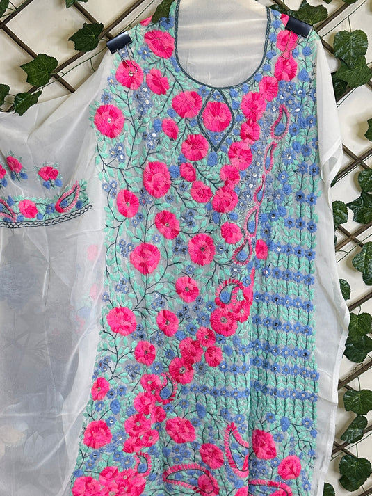 Pure Georgette Phulkari kurtas