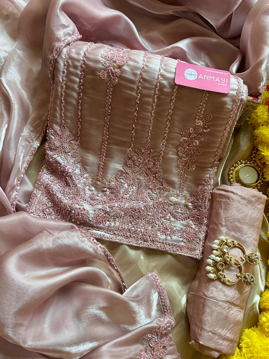 Embellished glass tissue festive suit set