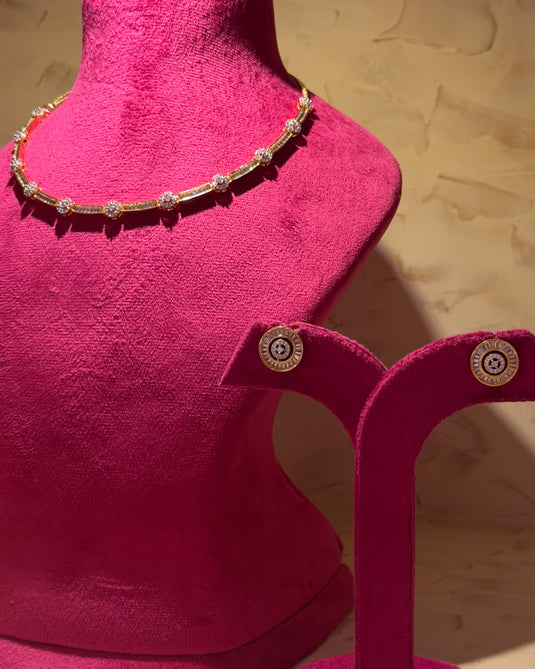Moonlit flora string with earrings