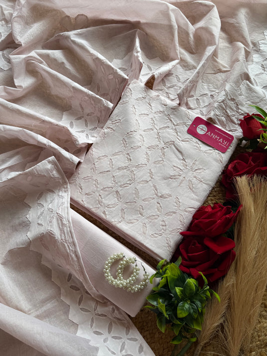 Appliqué work arkandi cotton suit set