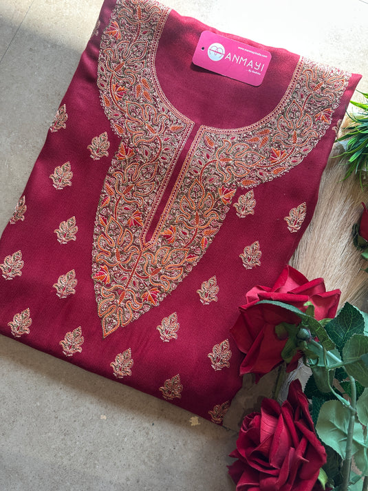 Coloured aari work Kashmiri coord sets