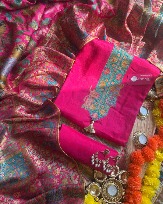 Kani weave silk suit set