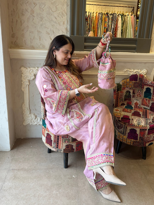 Blingy wedding special gotta details shimmer organza coord set