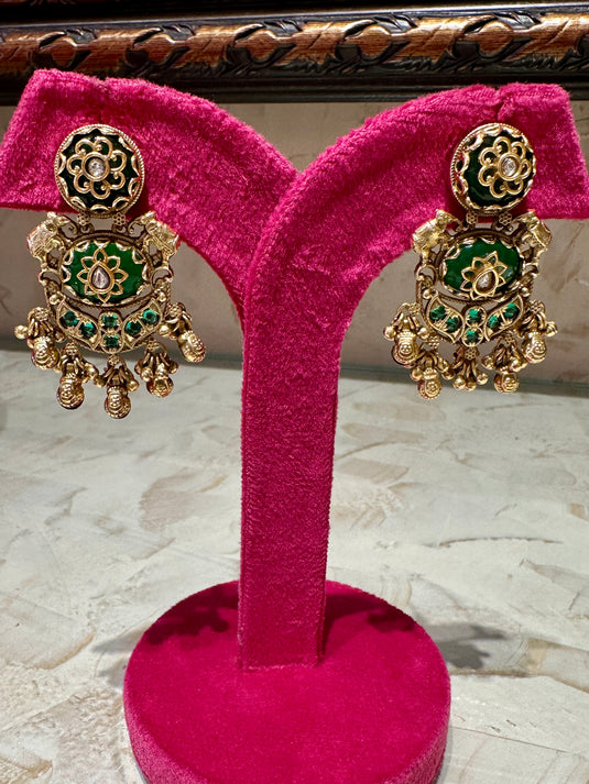 Jhaalar elephant earrings