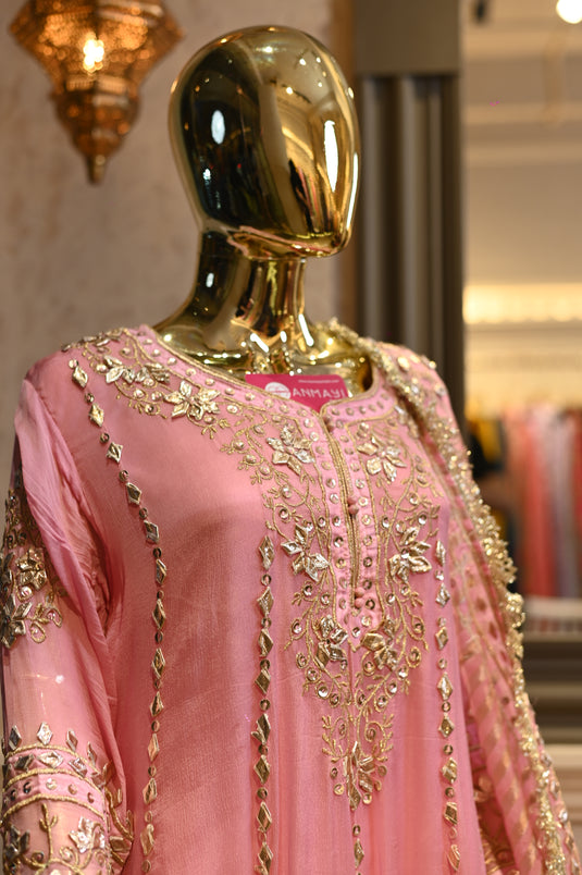 Gotta patti anarkali suit set