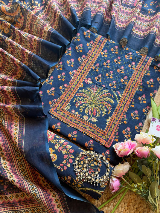 Phulwari palm tree Cambric cotton suit set
