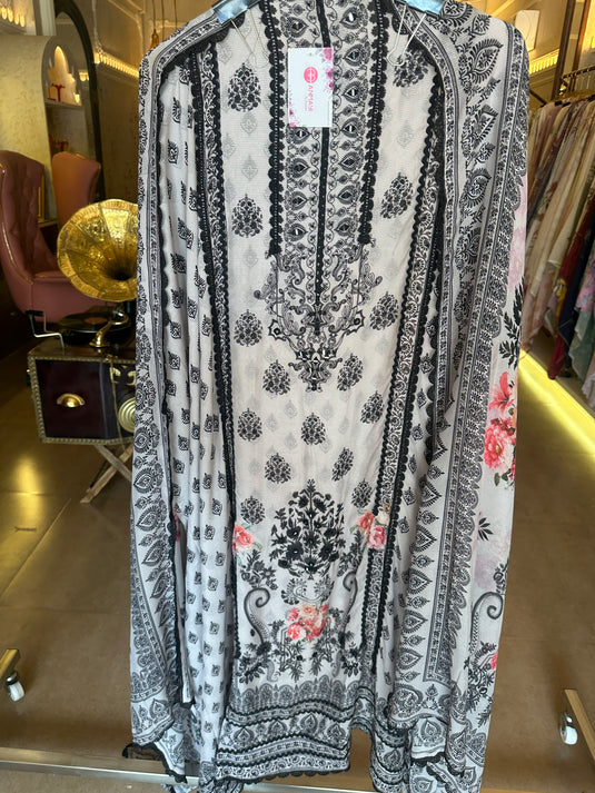 Article 27 Grey black muslin