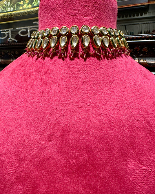 Maharari kundan drops choker set