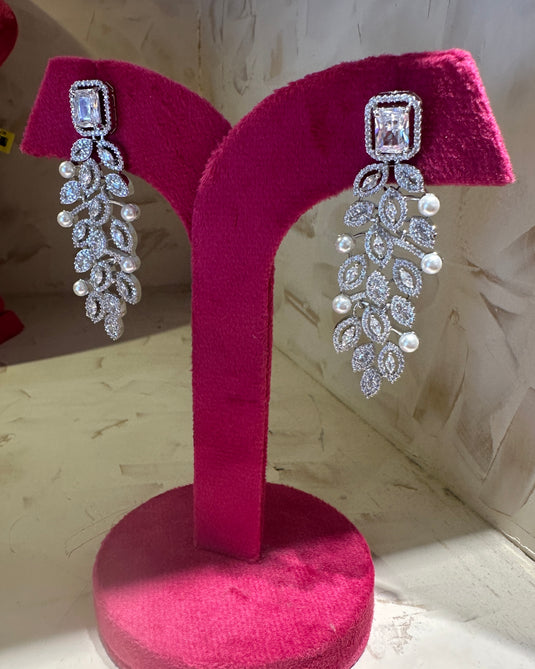 Grape bunch pearl studded earrings