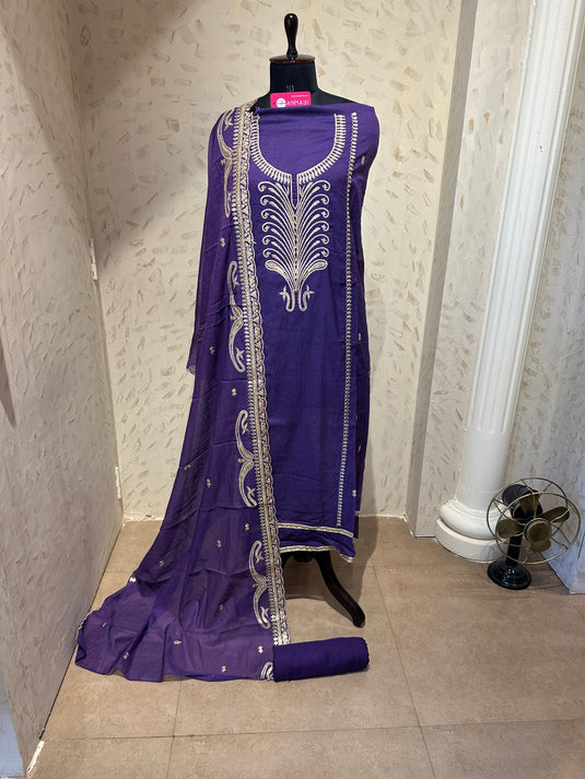 Splash festive mul chanderi dori work suit set