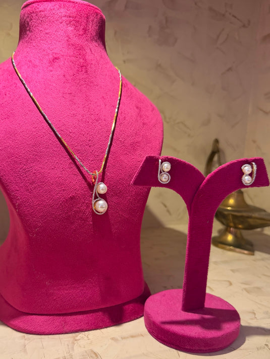 Sargam twin pearl set