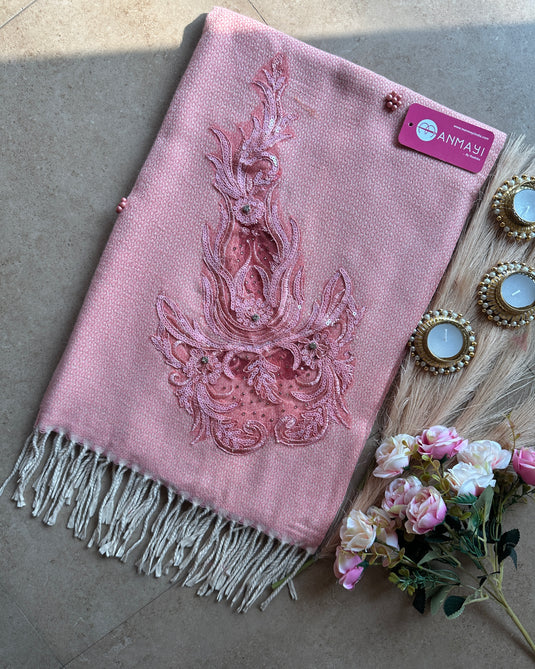 Elisa soft stole with organza patch