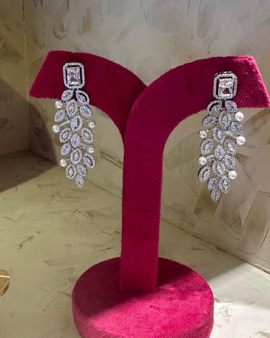 Grape bunch pearl studded earrings