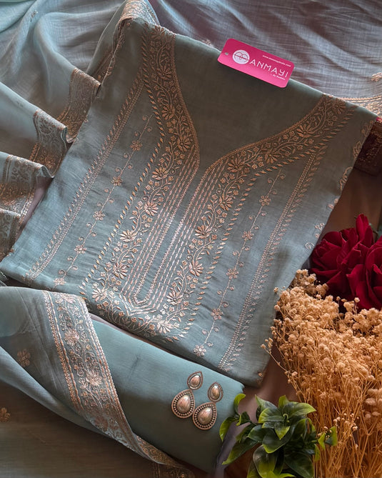 Pure Mul fine dori work suit set