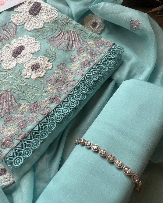 Wool work pure Mul cotton suit set