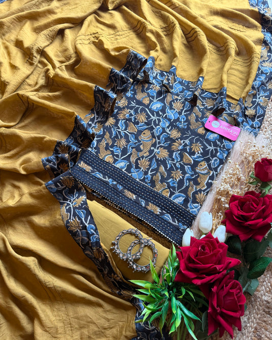 Forest print pure cotton suit set with