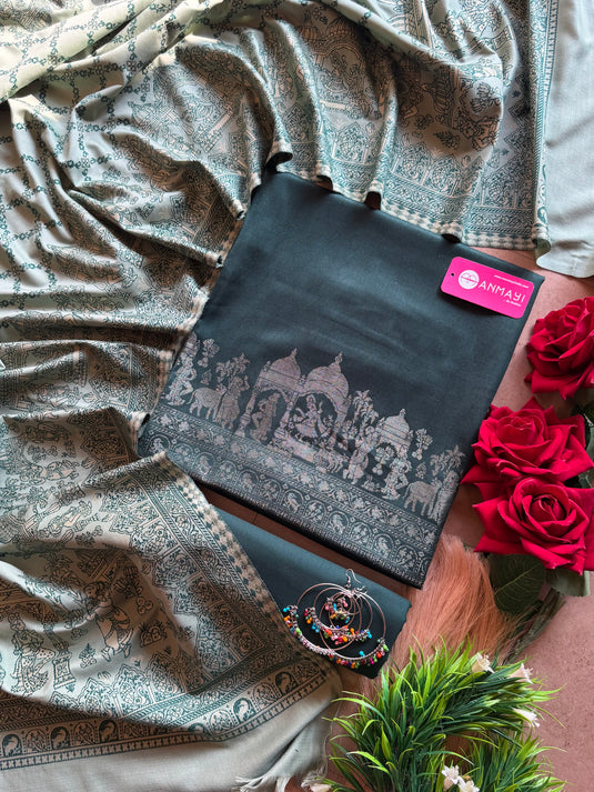 Persian merino wool Jamawar combination suit set