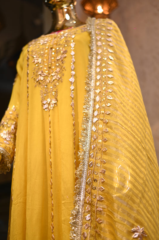 Gotta patti anarkali suit set