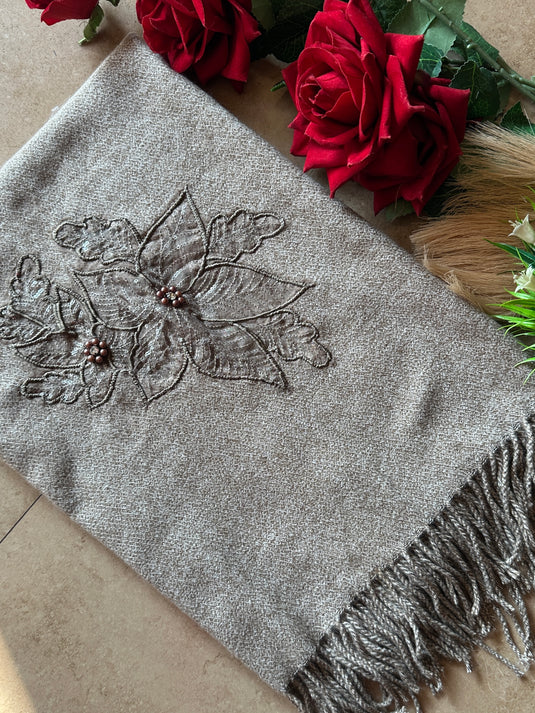 Organza panel patched stoles