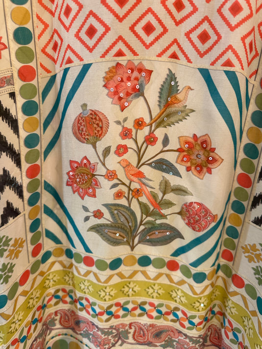 Assorted pure muslin digital print suit sets with highlights