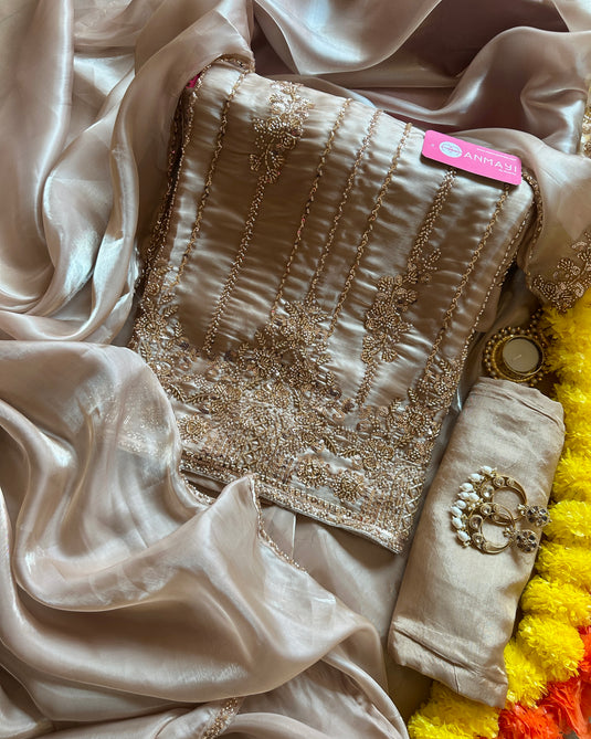 Embellished glass tissue festive suit set