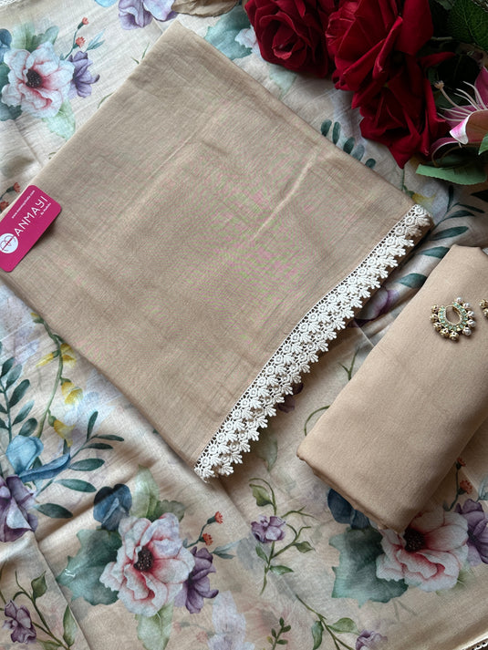 All over pure mul suits with digital floral dupatta