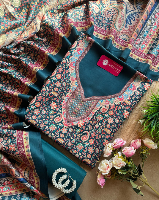 Kani print digital soft spun suit set