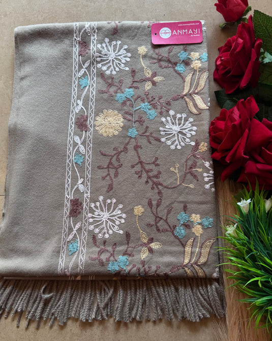 Kashmiri work soft wool stoles