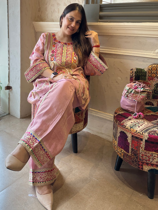 Blingy wedding special gotta details shimmer organza coord set