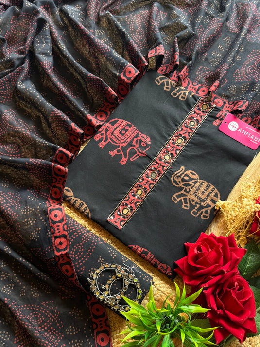 Black elephant Cambric cotton suit