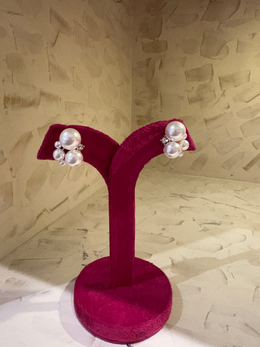 Pearl studded fusion earrings