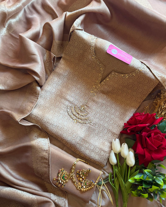 Kanjivaram self work silk suit set