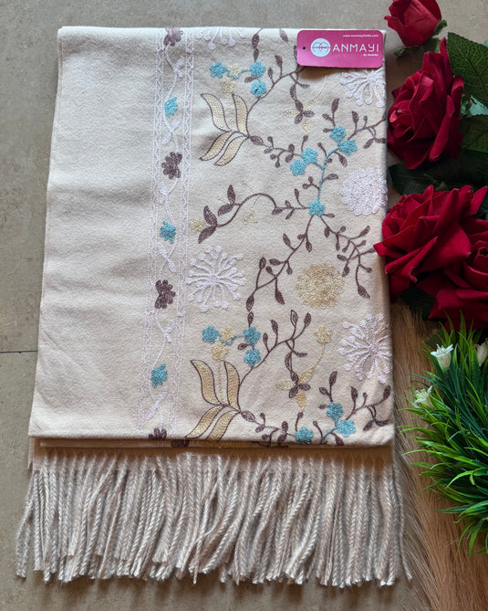 Kashmiri work soft wool stoles