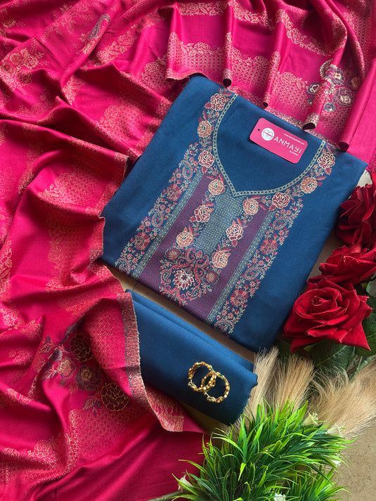 Jamawar glam combination suit set