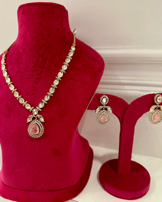 Afreen hanging stone kundan set