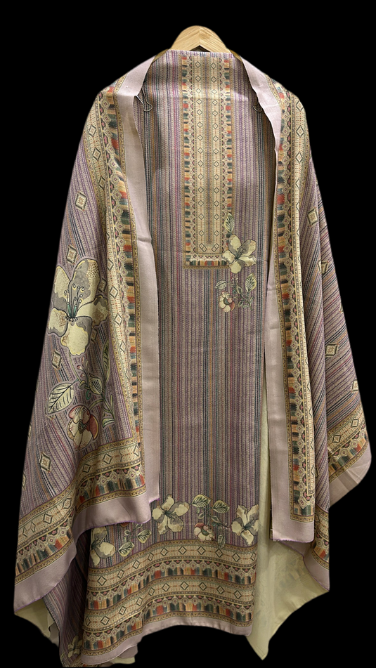 Pastel stripy floral soft spun suit sets