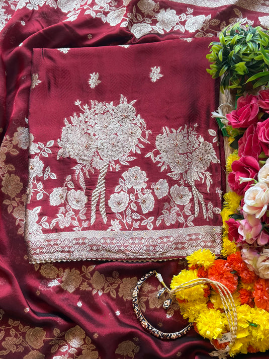 Forest highlights pure Dolla silk suit set
