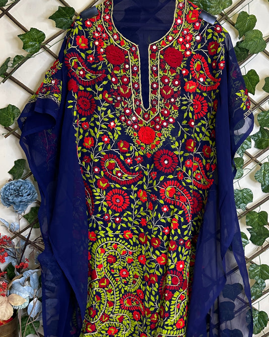 Pure Georgette Phulkari kurtas