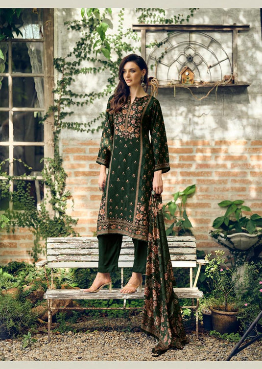 Viscose pashmina digital print shawl suit set