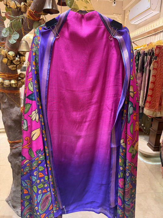 Shaded Maheshwari cotton suits with Madhubani dupatta