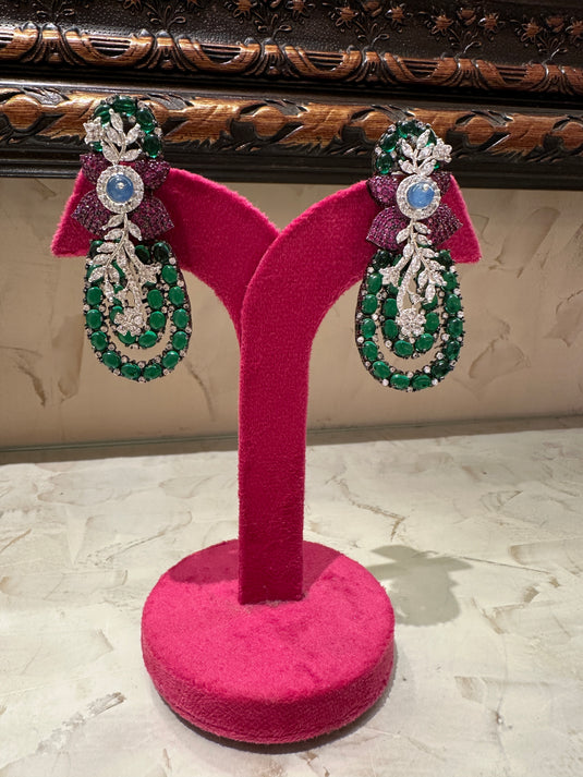 Twinkle layered diamond earrings