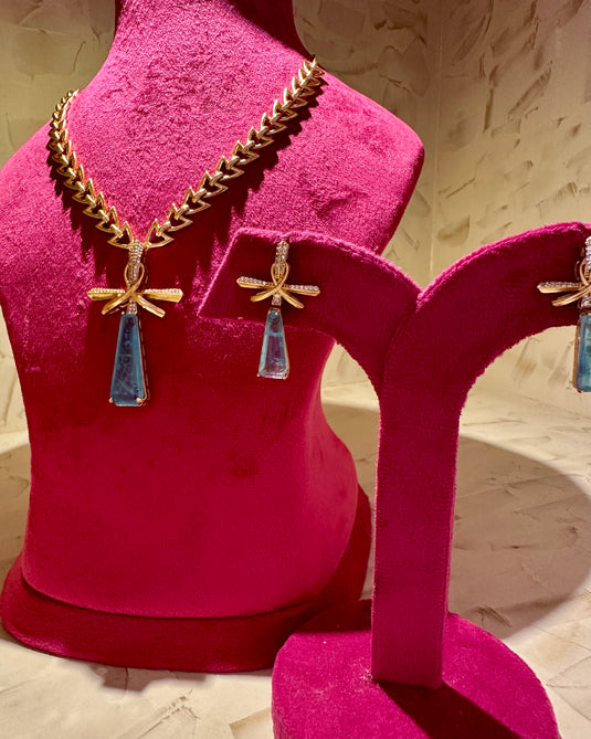 Abstract Italian coloured stone set