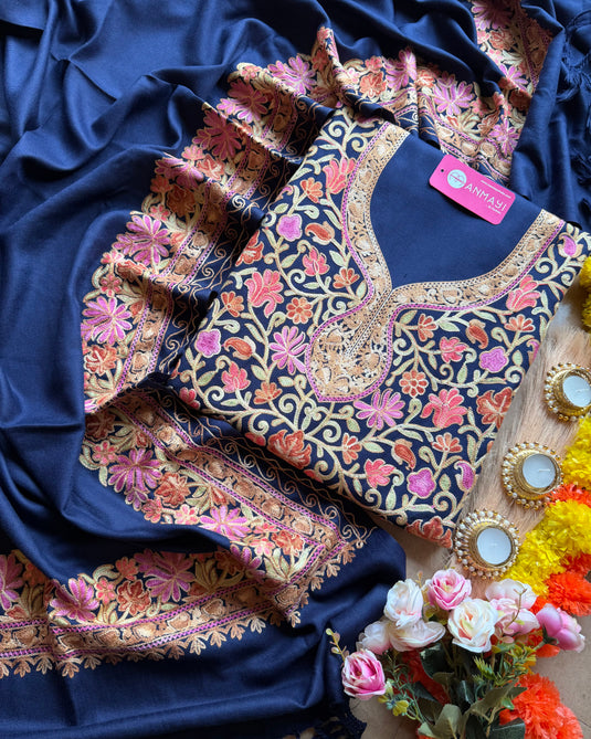 Jaal embroidered Kashmiri suit set