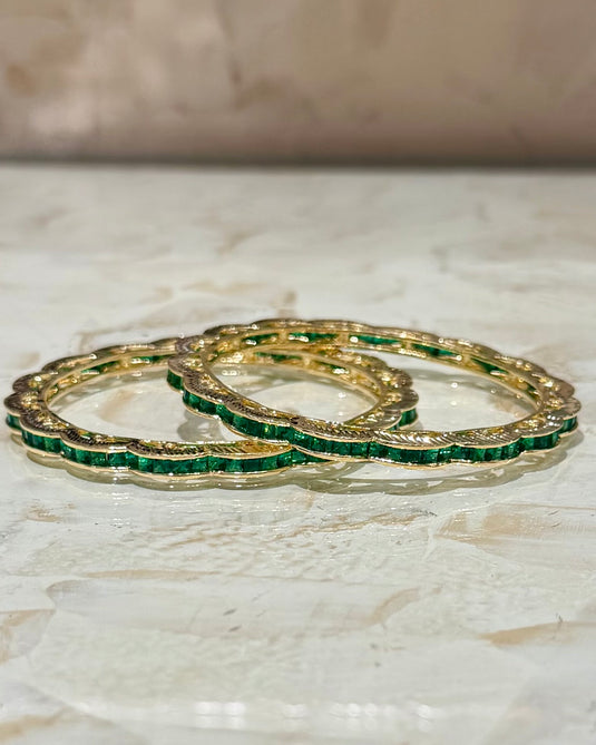 Panna flower bangle set (2)